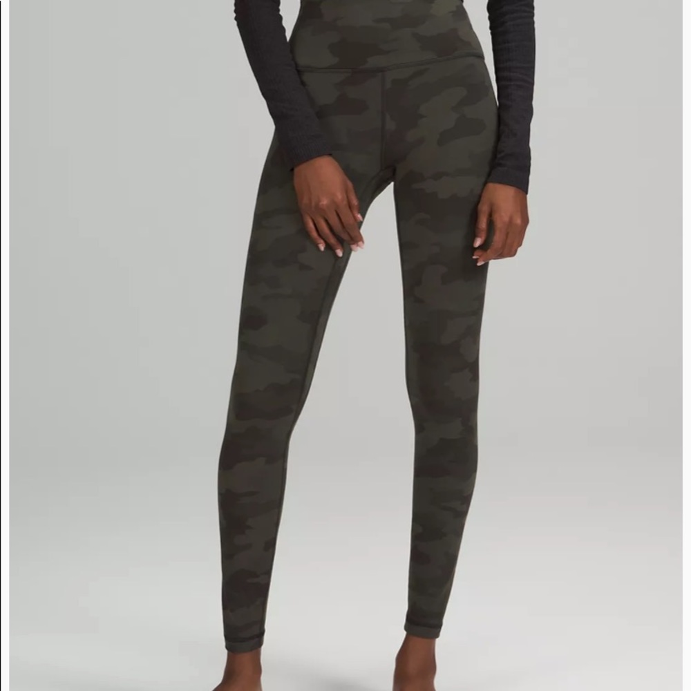 Lululemon long, soft, sexy Camo leggings! 28" long, Align fabric, and high waist
